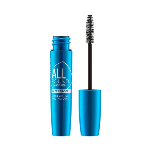 CATRICE Allround tono black Máscara de pestañas efecto volumen, para pestañas largas y rizadas.