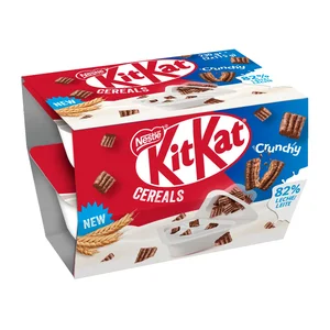 NESTLÉ Kit kat Yogur de natural azucarado con cereales crujientes de chocolate con leche 2 x 115 g.