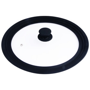 Imagen de Tapa de cristal con borde de silicona para sartenes de 28 a 32 cm. ACTUEL.