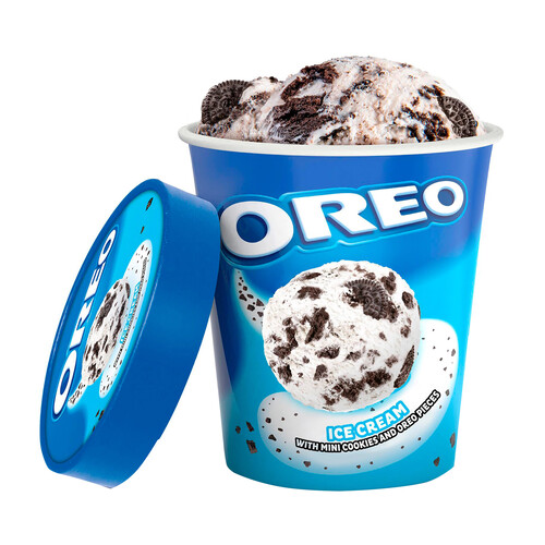 OREO Tarrina de helado de vainilla con trocitos galletas de chocolate OREO 480 ml.