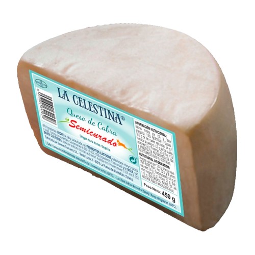 LA CELESTINA Queso de cabra natural semicurado 1/2 pza. 450 g.