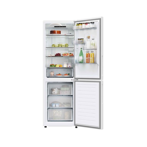 Frigorífico combi 185cm CANDY CNCQ2T618EW, No Frost, color blanco, clasificación energética: E, H: 185cm, A: 59,5cm, F: 66,7cm, capacidad total: 355L.