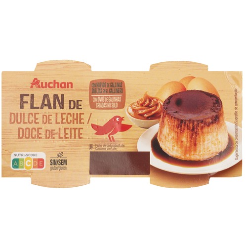 PRODUCTO AUCHAN Flan de dulce de leche 4X100g