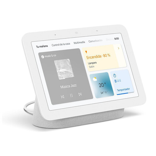 Altavoz inteligente GOOGLE Nest Hub tiza (2º Generación), pantalla táctil de 7, control por voz, Wi-Fi, Bluetooth 5.0, Chromecast integrado.