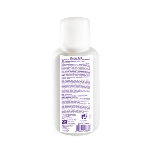 DIXIE Champú acondicionador y desodorante perro 3 en 1. 500 ml.