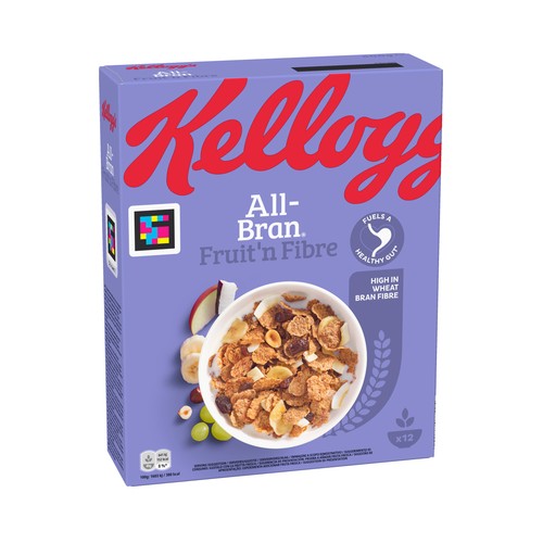 KELLOGG"S All bran Cereales con fruta y fibra  500 g.