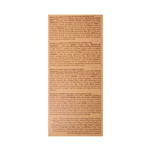 NACIONAL Cereales granola de avena integral con miel 300 g.