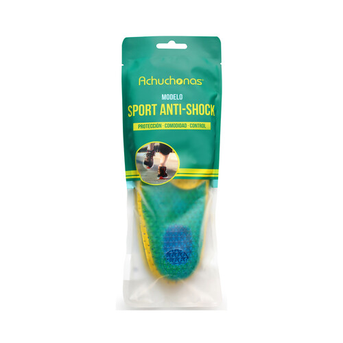 Plantilla sport anti-sock ACHUCHONAS, protección, comodidad, control, talla 36/41.