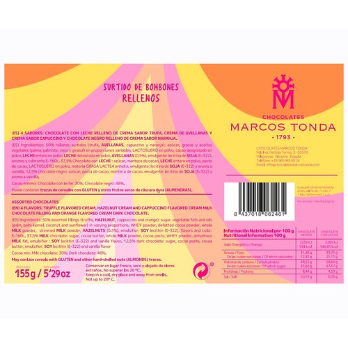 AGATHA RUIZ DE LA PRADA Bombones rellenos 150 g.