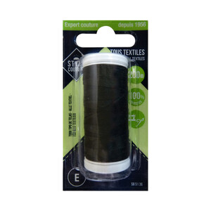 Imagen de Bobina de hilo de poliéster color kaki oscuro para todo tipo de telas, 200m., STYLE.