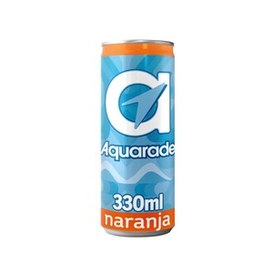 Bebida isotónica de naranja lata de 33 cl.