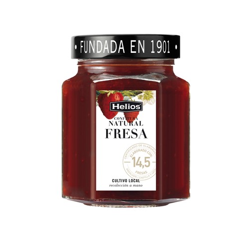HELIOS Confitura natural de fresa 330 g.