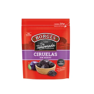 BORGES Ciruelas sin hueso, tiernas, jugosas y sin gluten 200 g.