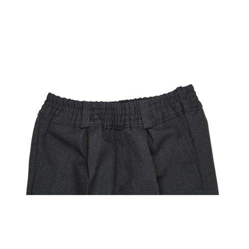 Pantalón de uniforme con cintura elástica gris, talla 2.