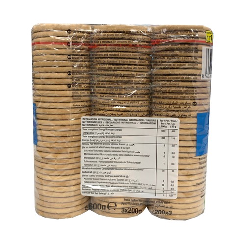 FAMILY BISCUITS Galletas maría sin azúcares añadidos 600 g.
