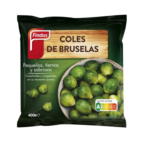 FINDUS Coles de Bruselas seleccionadas y congeladas en menos de 1 días FINDUS 400 g.