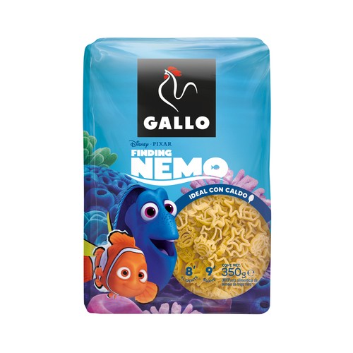 GALLO Disney Pasta infantil con forma de Nemo 350 g.