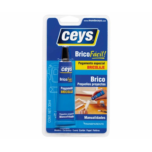 Pegamento especial bricolaje CEYS Bricofácil, 30ml.