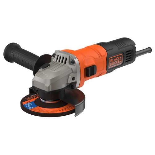 Mini-Amoladora 710W, 115mm, protección contra re-arranque, empuñadura lateral 2 posiciones, BLACK + DECKER BEG010-QS.