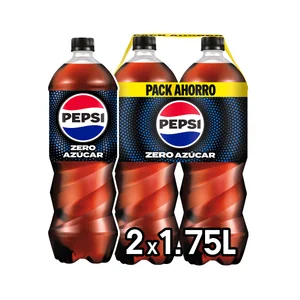 PEPSI ZERO Refresco de cola zero sin azúcar pack 2 botellas de 1,75 l.