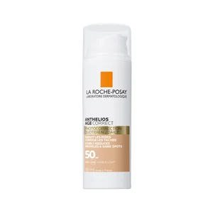 LA ROCHE POSAY Crema solar facial diaria con acción antiedad y FPS 50 (muy alto) LA ROCHE POSAY Anthelios age correct 50 ml.