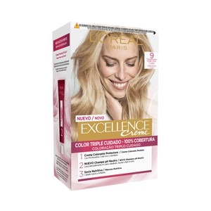 L´ORÉAL PARIS Excellence creme Tinte de pelo permanente tono 9 Rubio muy claro.