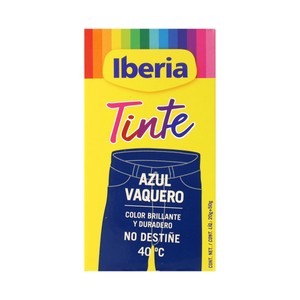 Imagen de IBERIA Tinte para ropa de color azul vaquero (permite teñir a baja temperatura 40ª) IBERIA 1 ud.