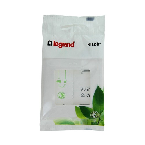Placa exterior de 1 elemento para interruptores, de color blanco LEGRAND Niloe.