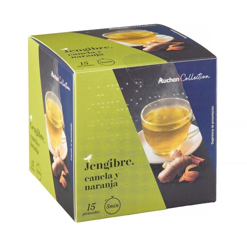 PRODUCTO ALCAMPO Collection Infusión de jengibre, canela y naranja 15 uds. 45 g.