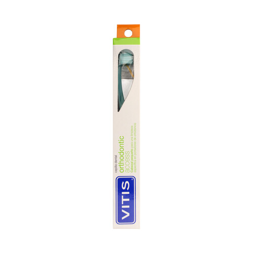 VITIS Cepillo dental con cabezal pequeño, especial portadores de aparatos dentales VITIS.