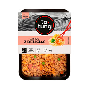 Imagen de TA-TUNG Arroz tres delicias, listo para calentar y comer TA-TUNG 250 g.