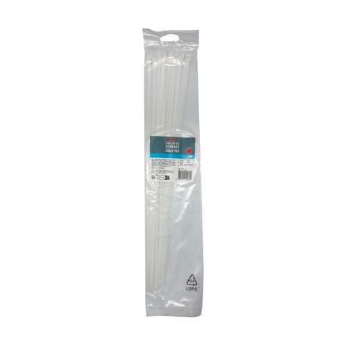 Set de 25 bridas blancas 4,8x400mm AUCHAN.