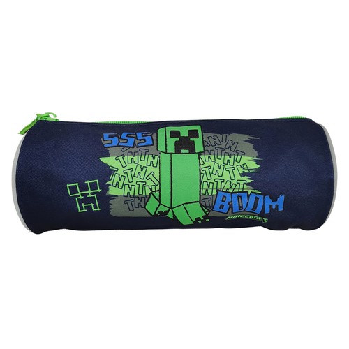 Estuche portatodo redondo 1 compartimento. MINECRAFT