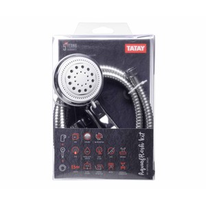 Imagen de Alcachofa 4 posiciones y flexo de 1.5m, TATAY AQUAFRESH.