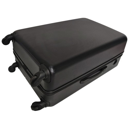 Maleta grande tipo trolley rígido 4 ruedas 75cm negro. PULGAR