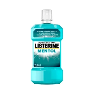 LISTERINE Enjuague bucal de uso diario con sabor mentol 250 ml.