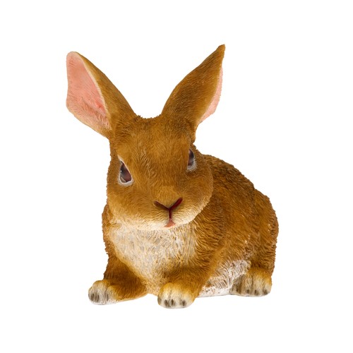 Figura de conejo de poliresina altura 20 cm, GARDENSTAR.