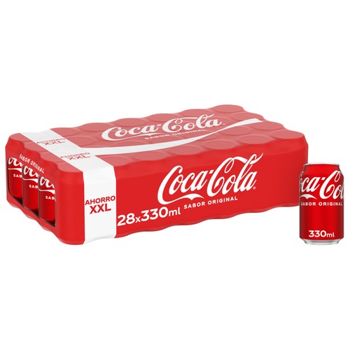 COCA COLA Original Refresco de cola pack 28 latas 33 cl.