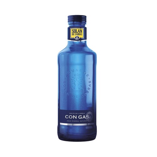 SOLAN DE CABRAS Agua con gas botella de 75 cl.