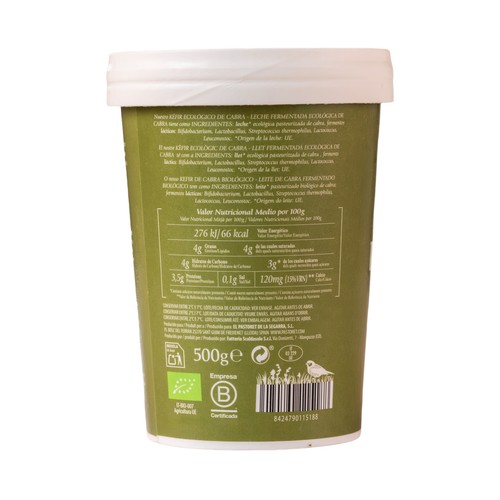 PASTORET Kéfir ecológico de cabra 500 g.
