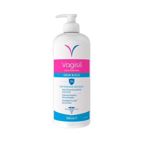 VAGISIL Gel para la higiene íntima diaria con protección frente a olor (24 horas) VAGISIL 500 ml.