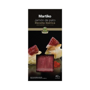 Jamón de pato (receta ibérica), cortado en finas lonchas 2 x 20 g.