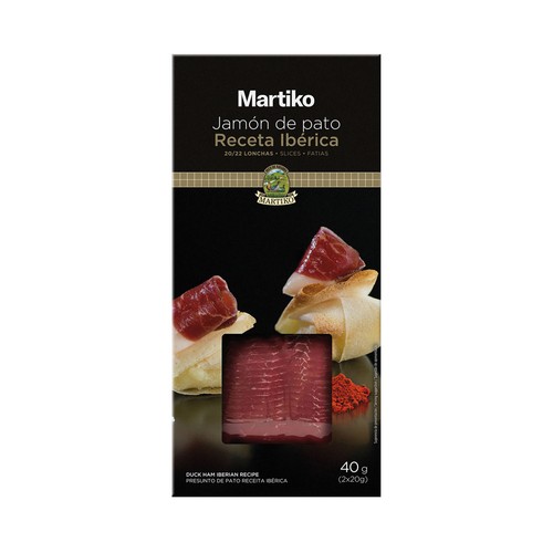 MARTIKO Jamón de pato (receta ibérica), cortado en finas lonchas 2 x 20 g.