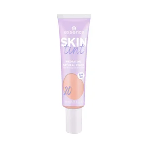 ESSENCE Skin tint tono 20 Tinte para piel hidratante, cobertura ligera a media y FPS 30.