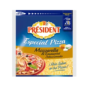 PRÉSIDENT Queso rallado mozzarella y Emmental PRÉSIDENT 150 g.