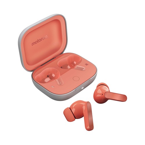 Auriculares Inalámbricos Bluetooth MOTOROLA Moto Buds Pink PG38C05750, estuche cargador, 9h de autonomía.
