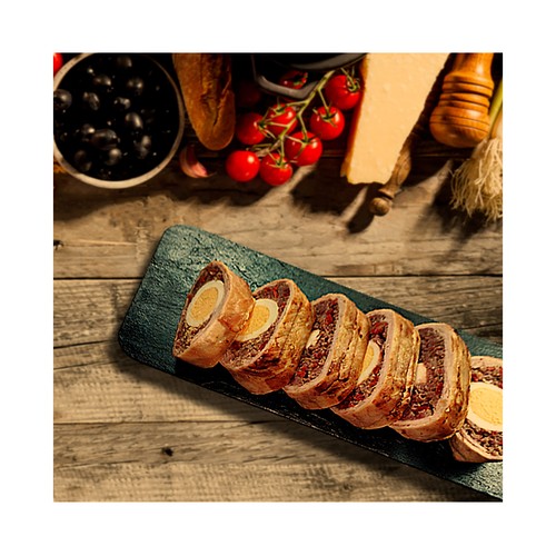 ROGUSA Lomo de cerdo Duroc (51%) relleno, listo para calentar y comer 600 g.