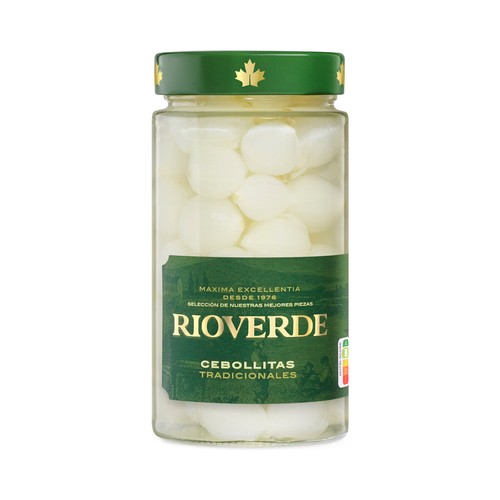 RIOVERDE Cebollitas en vinagre 18/21 piezas frasco de 180 g.