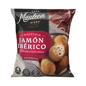 Imagen de CASA MAULEON Croquetas de jamón ibérico, elaboradas al estilo artesano 400 g.