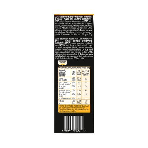 LINDAHLS Pro + de Nestlé Bebida de leche fermentada con sabor a plátano, con alto contenido en proteínas y vitamina D 330 ml.